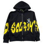 Disclaimer Felpa con Zip E Cappuccio Tinta Unita con Stampe per Bambino 25EDK58435 NERO DISCLAIMER 