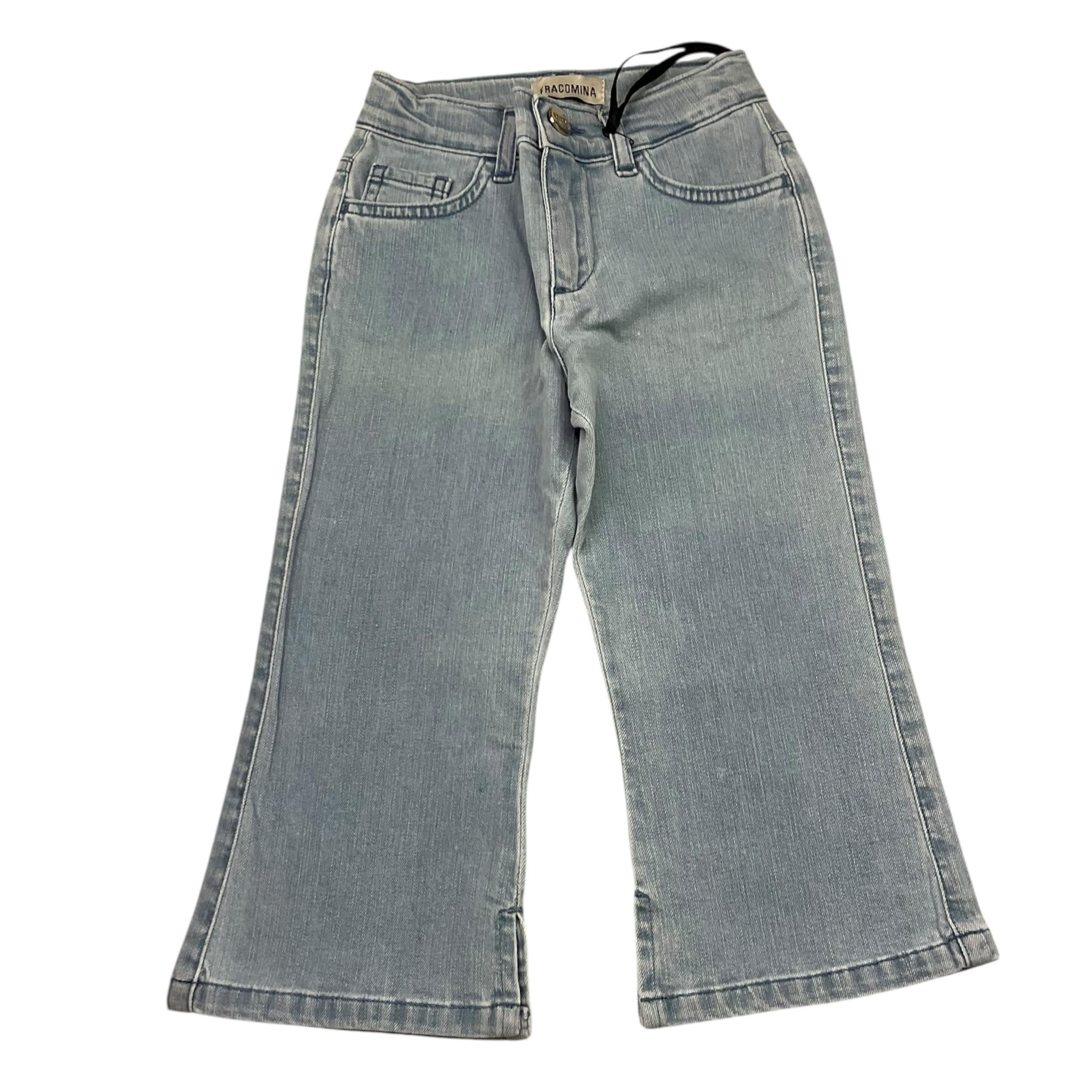 Fracomina Jeans Tinta Unita Modello A Zampa per Bambina FM0839 AZZURRO FRACOMINA 