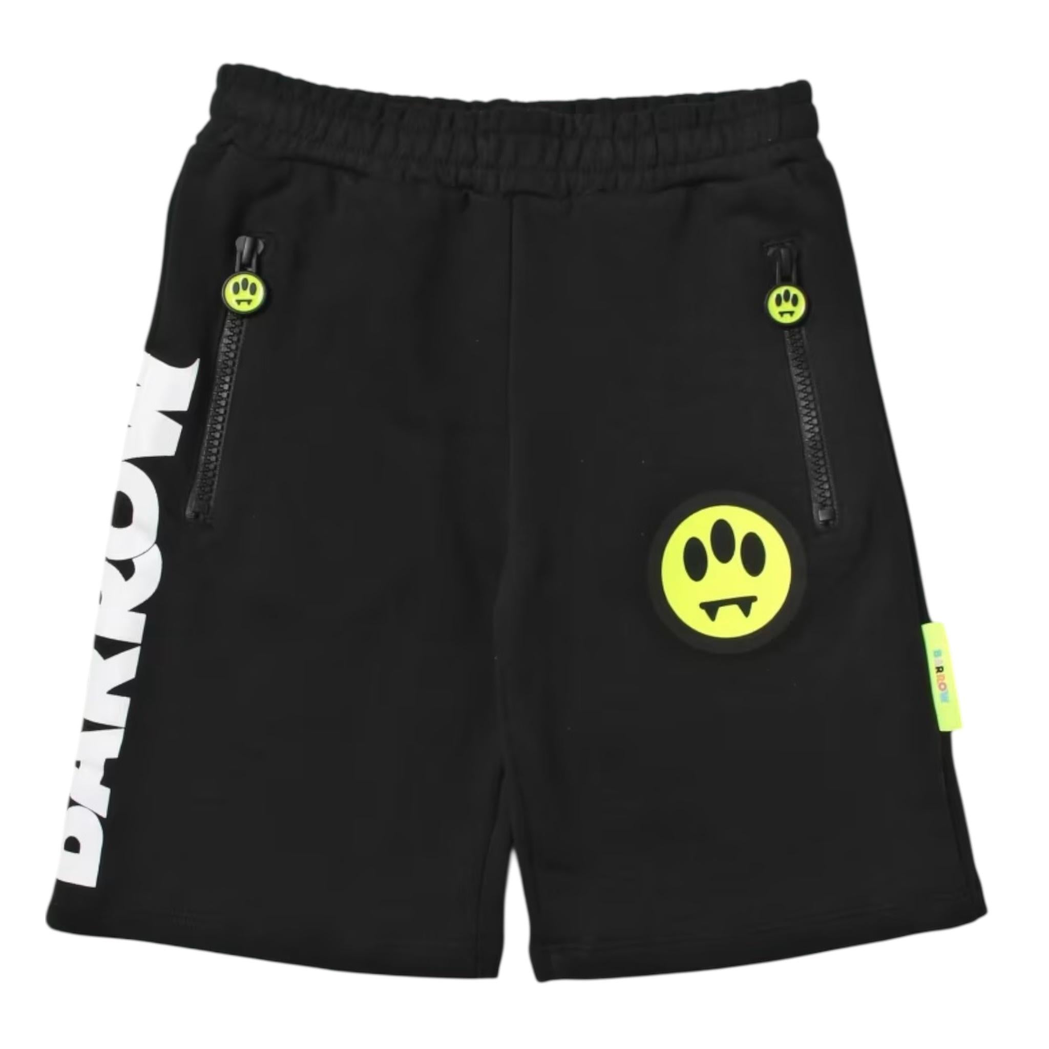 Barrow Kids Bermuda Tuta Tinta Unita con Stampa per Bambino 033036 NERO BARROW KIDS 