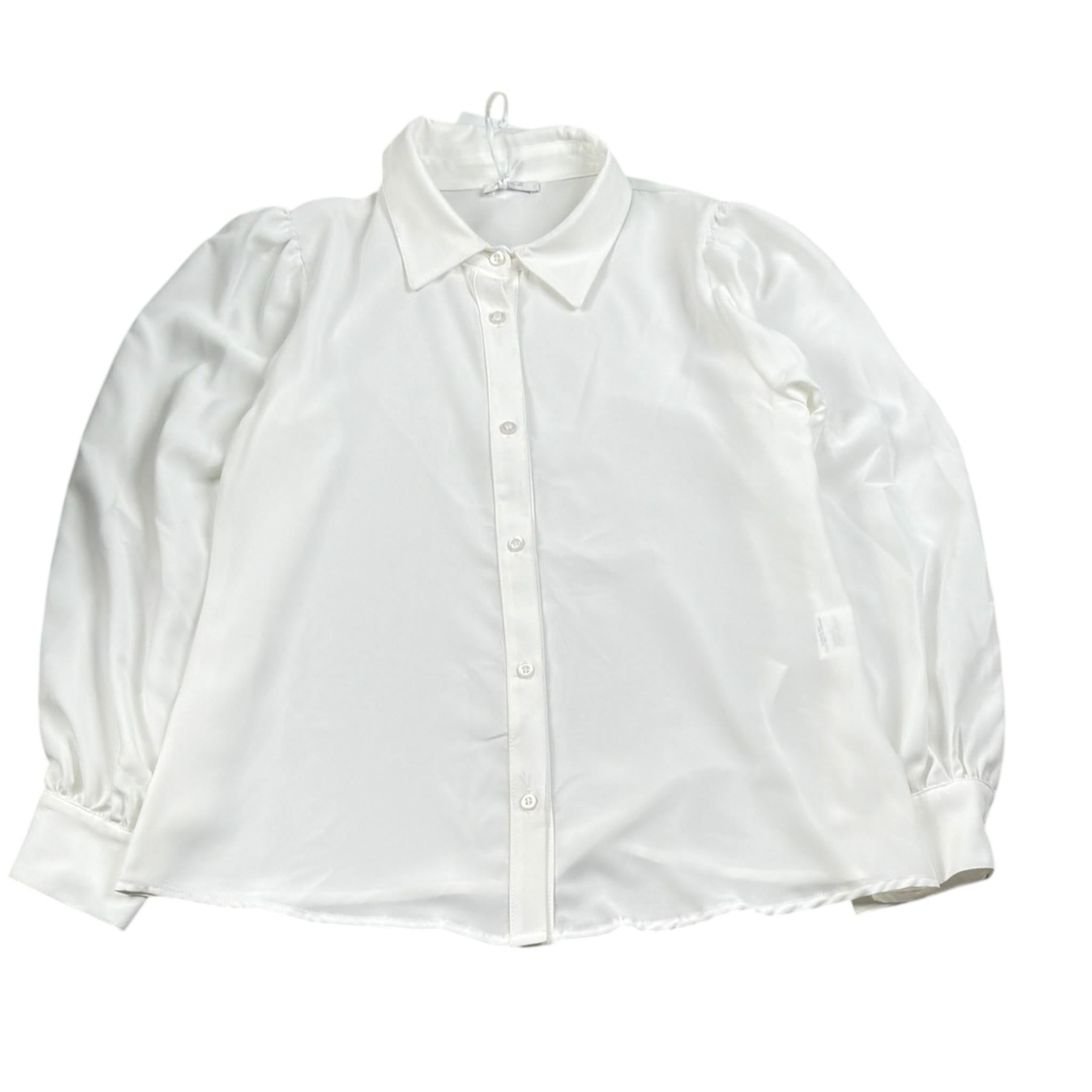 Lu Lu By Miss Grant Camicia Tinta Unita Manica Lunga per Bambina LL3270 BIANCO LU LU BY MISS GRANT 
