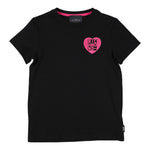 John Richmond T-Shirt Girocollo tinta unita con Stampa Nero per Bambina RGP24045TS NERO JOHN RICHMOND 