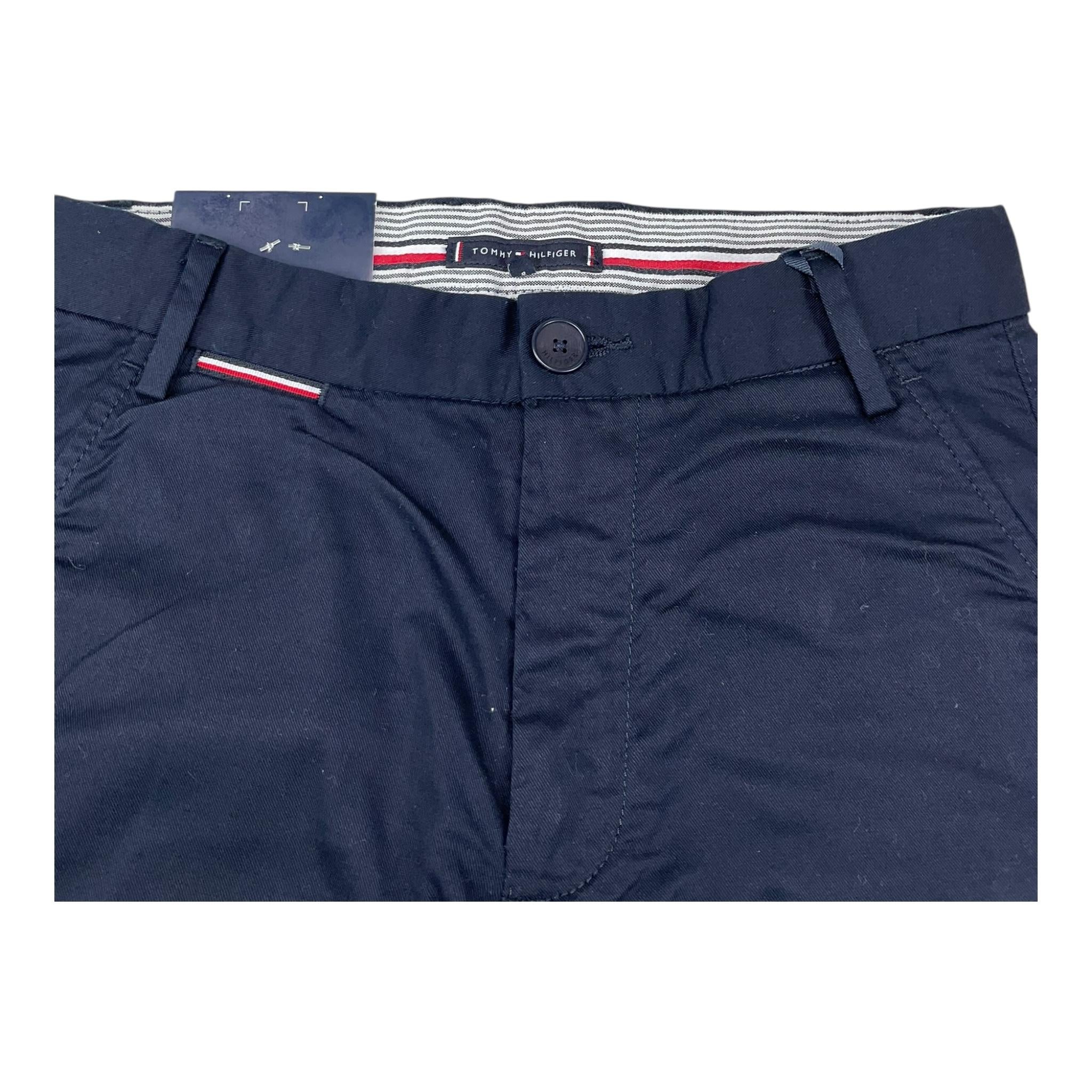 Tommy Hilfiger Pantalone Tinta Unita con Girovita Regolabile per Bambino KB0KB07392 BLU TOMMY HILFIGER 