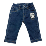 Bikkembergs Jeans Tinta Unita Con Elastico In Vita Blu Per Neonato