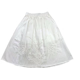 Chloe' Gonna Lunga Tinta Unita Con Trafori Bianco Per Bambina