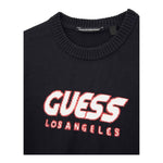 Guess Maglia Tinta Unita Girocollo con Stampa per Bambino L5RR01Z2BBO NERO GUESS 