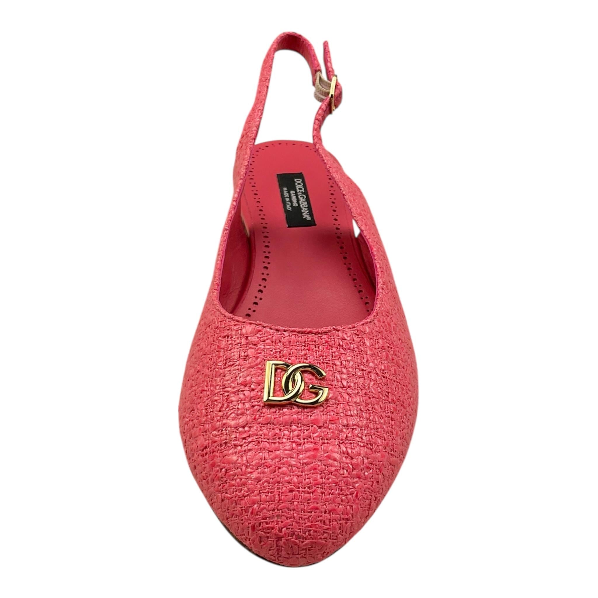 Dolce & Gabbana Ballerina Tinta Unita con Logo per Bambina D11155 ROSA DOLCE & GABBANA 