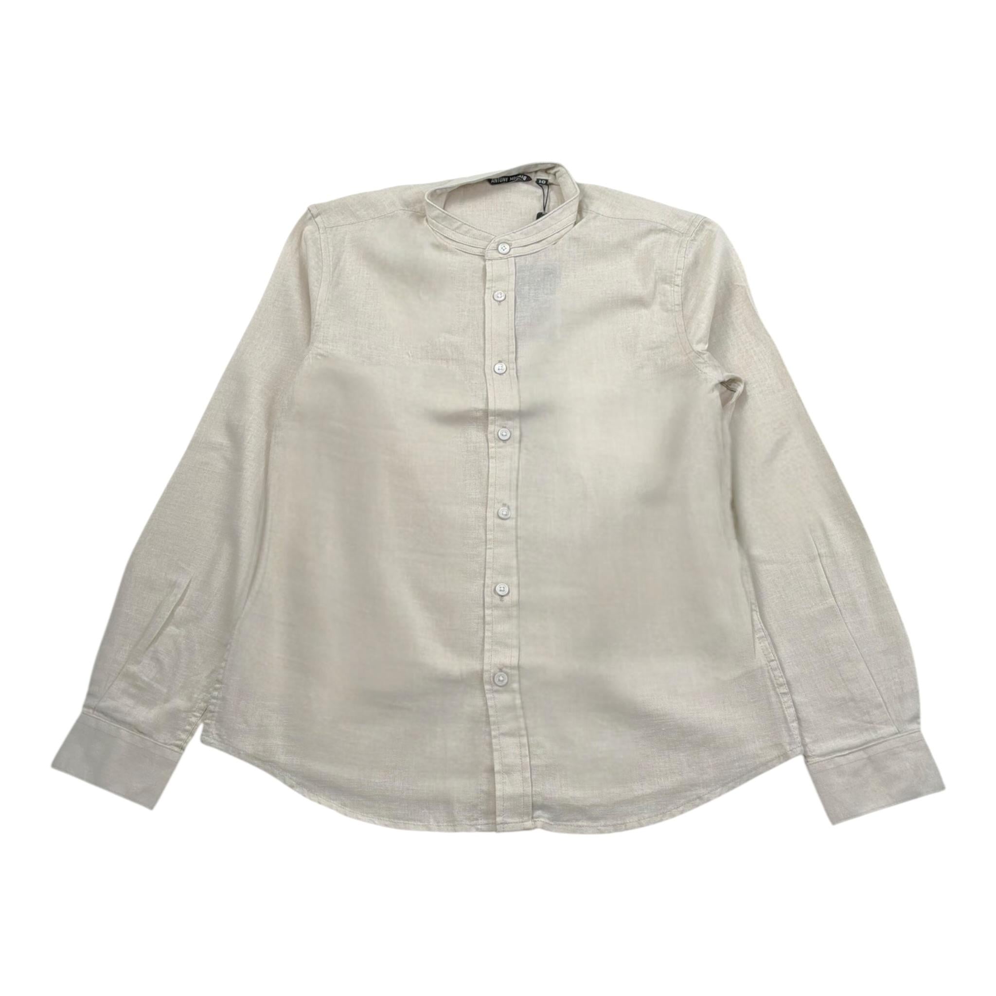 Antony Morato Camicia Tinta Unita con Fantasia Manica Lunga per Bambino SL00285 BEIGE ANTONY MORATO 