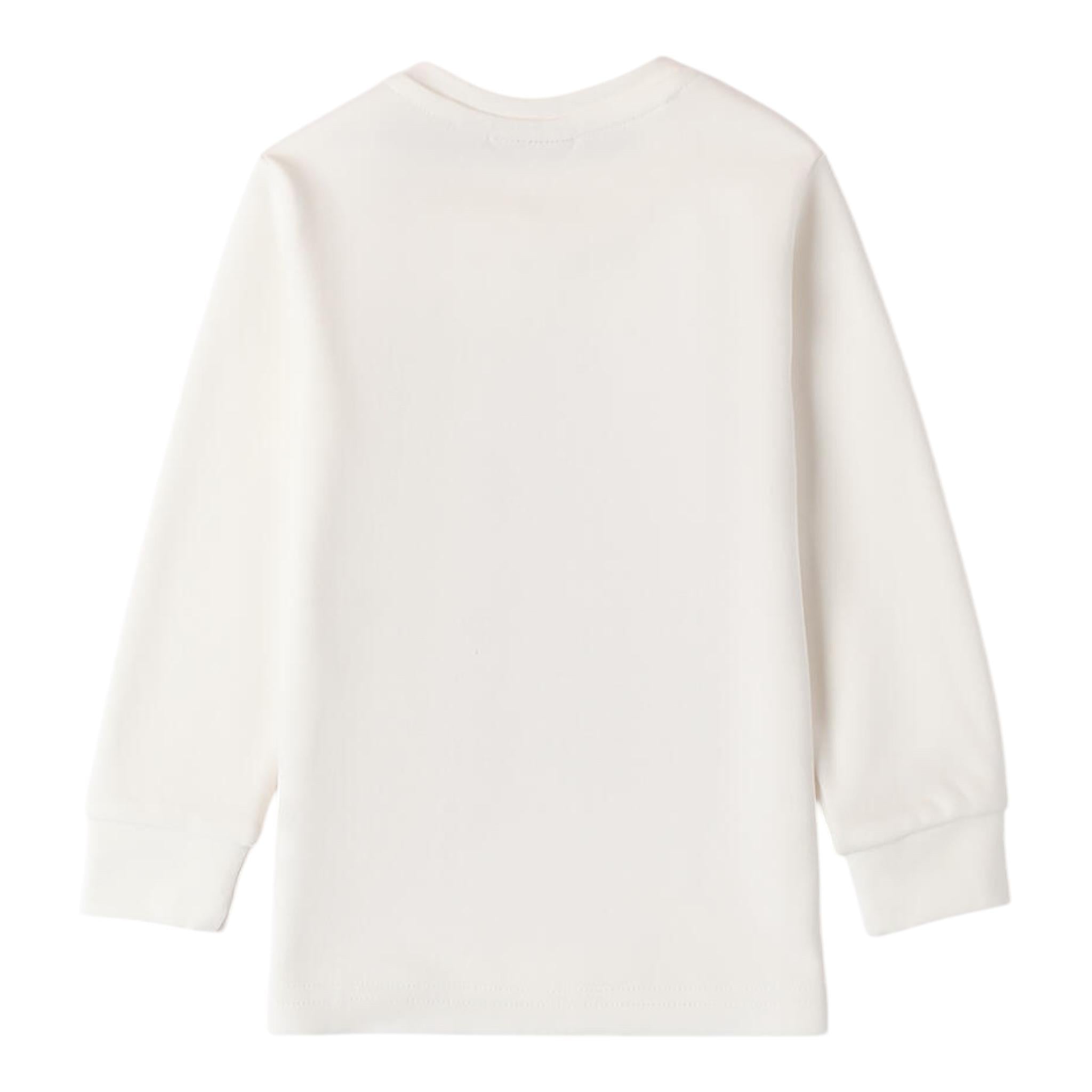 SARABANDA shirt girocollo tinta unita con stampa Bianco per Neonato A147 BIANCO SARABANDA 