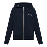 Sun68 Felpa con Zip E Cappuccio Tinta Unita per Bambino F35301 BLU SUN68 
