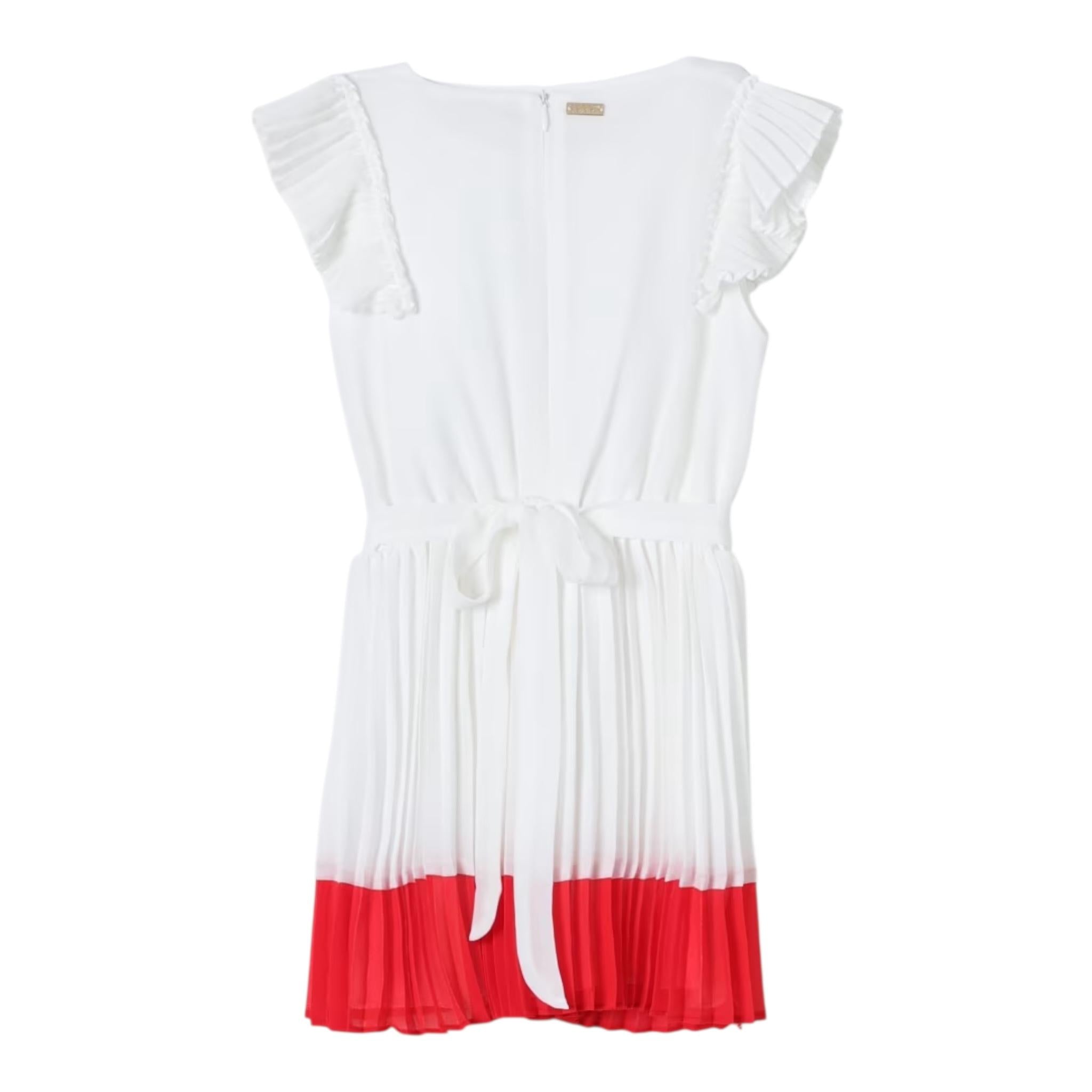 Liu Jo Abito Mezza Manica Tinta Uninta con Applicazione per Neonata KA4041N BIANCO LIU JO 