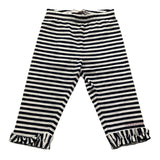 Monnalisa Leggins Fantasia A Righe per Neonata 31A414 BIANCO/BLU MONNALISA 
