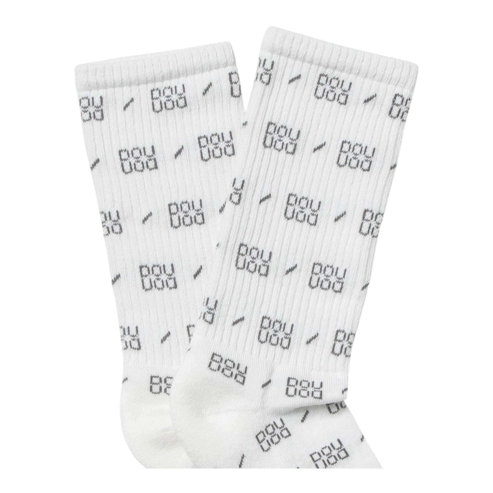 Dou Dou Calzini Tinta Unita Logati per Bambina 2Q0800 BIANCO DOU DOU 