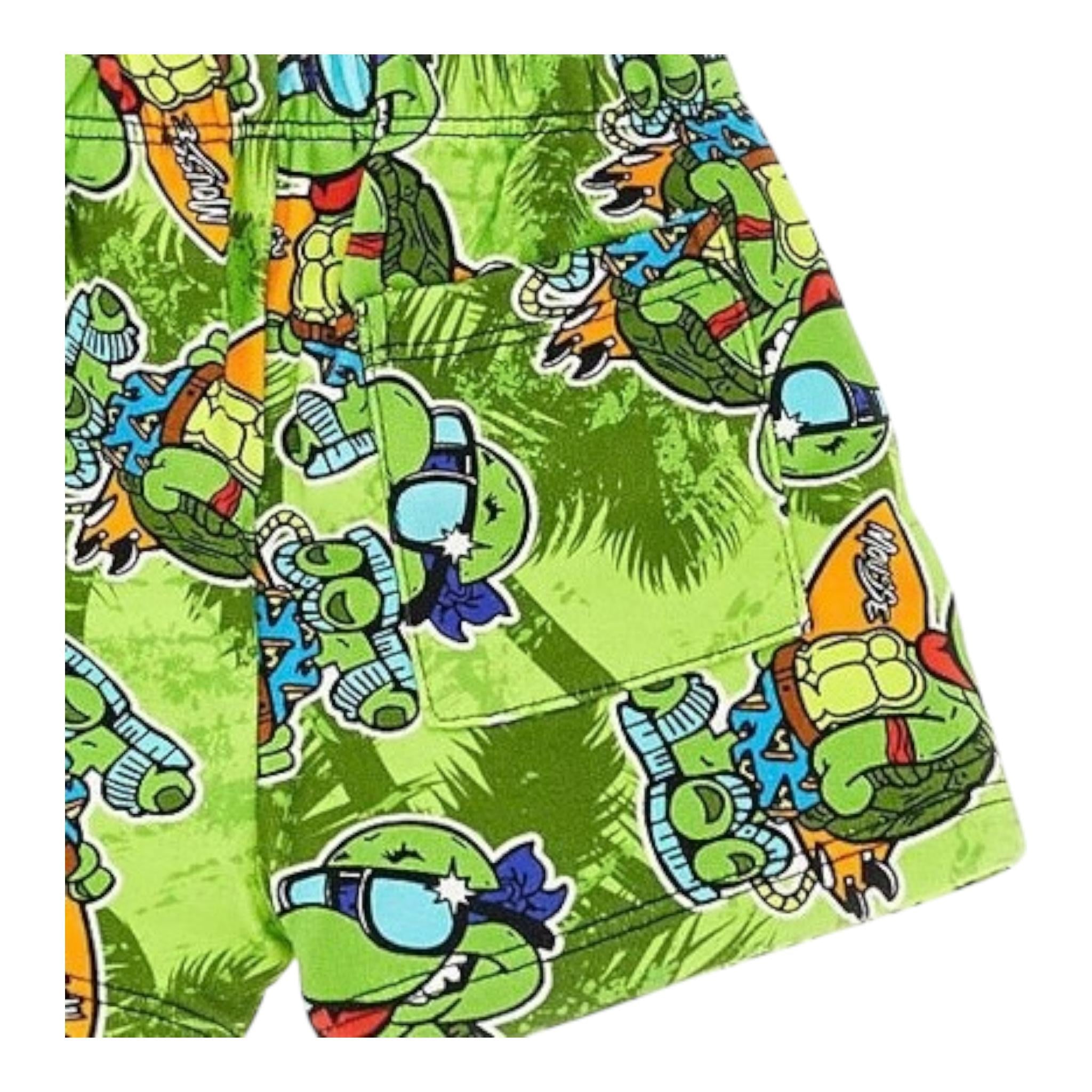 Mousse Bermuda Tinta Unita con Fantasia per Bambino NINJASURF VERDE MOUSSE 