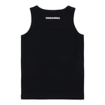 Dsquared2 Canotta Girocollo Tinta Unita con Logo per Bambino DQ2783 NERO DSQUARED2 