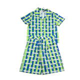 Moschino Completo 2 Pezzi Camicia-Bermuda Bicolore per Bambino HUG00V VERDE MOSCHINO 