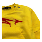 Please Felpa Chiusa Girocollo Tinta Unita con Stampe In Contrasto per Neonato LBB7040B47 GIALLO PLEASE 