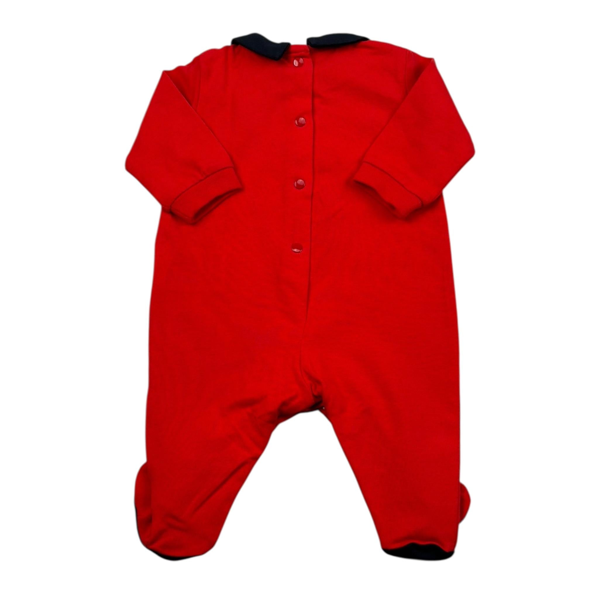 Cesare Paciotti Tutina Tinta Unita con Stampa E Colletto per Neonato TCP1103N ROSSO CESARE PACIOTTI 