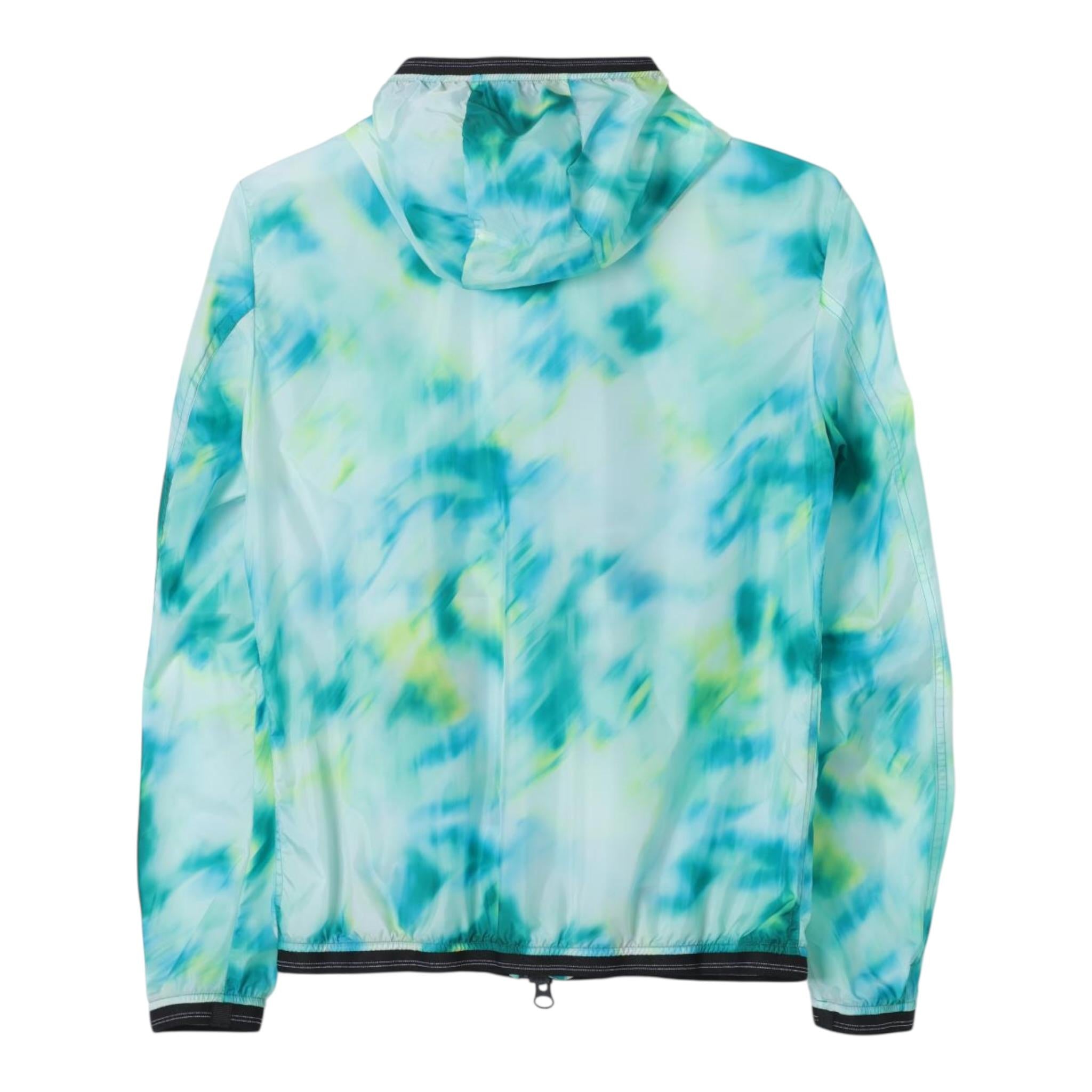 Blauer Giubbino Tinta Unita Stampa Fantasia con Cappuccio per Bambino 24SBLKC04382 VERDE BLAUER 