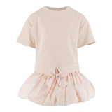 Elisabetta Franchi Abito Tinta Unita Mezza Manica con Gonnellone per Bambina EFAB606 ROSA ELISABETTA FRANCHI 