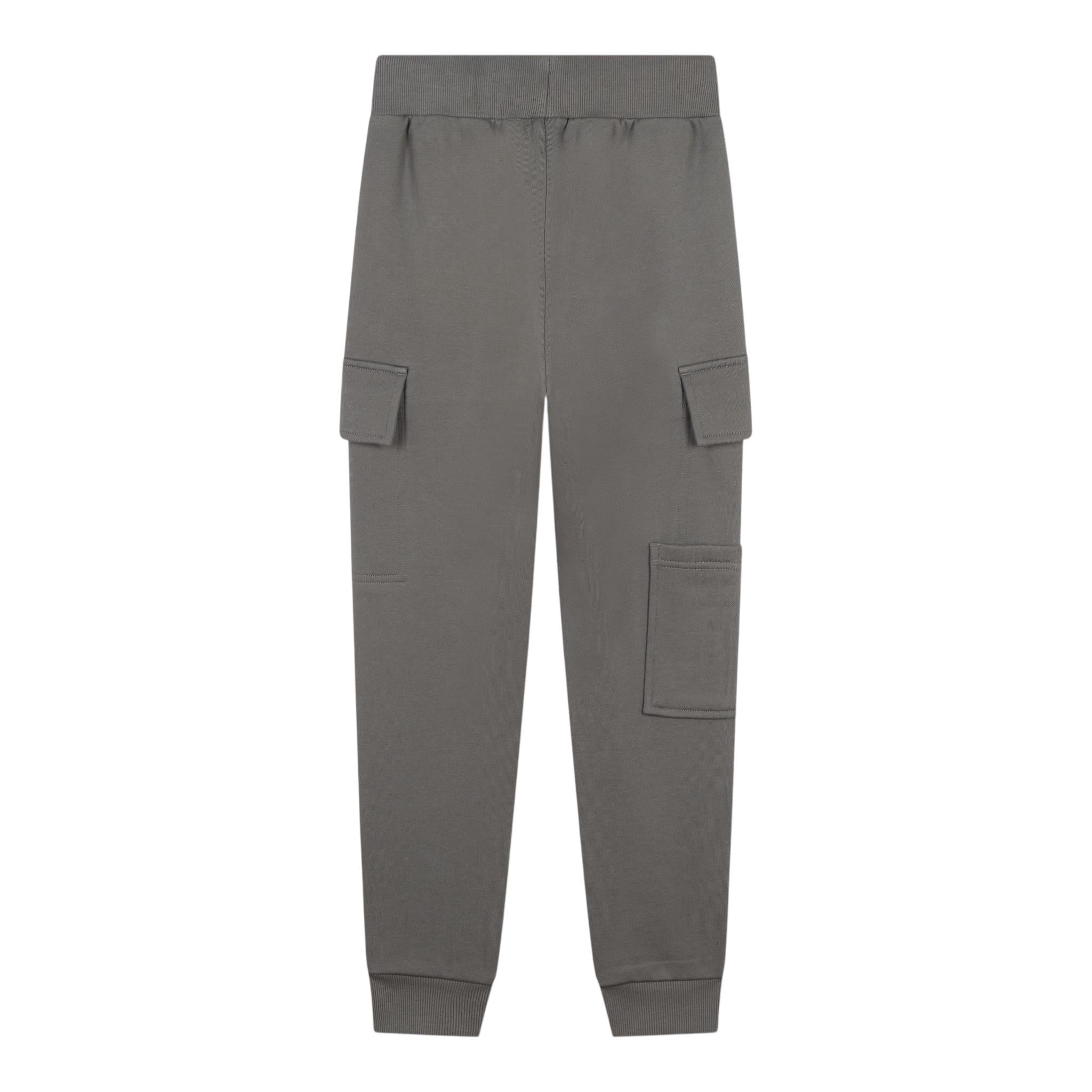 DKNY pantalone tuta tinta unita con logo Grigio per Bambino D60174 GRIGIO DKNY 