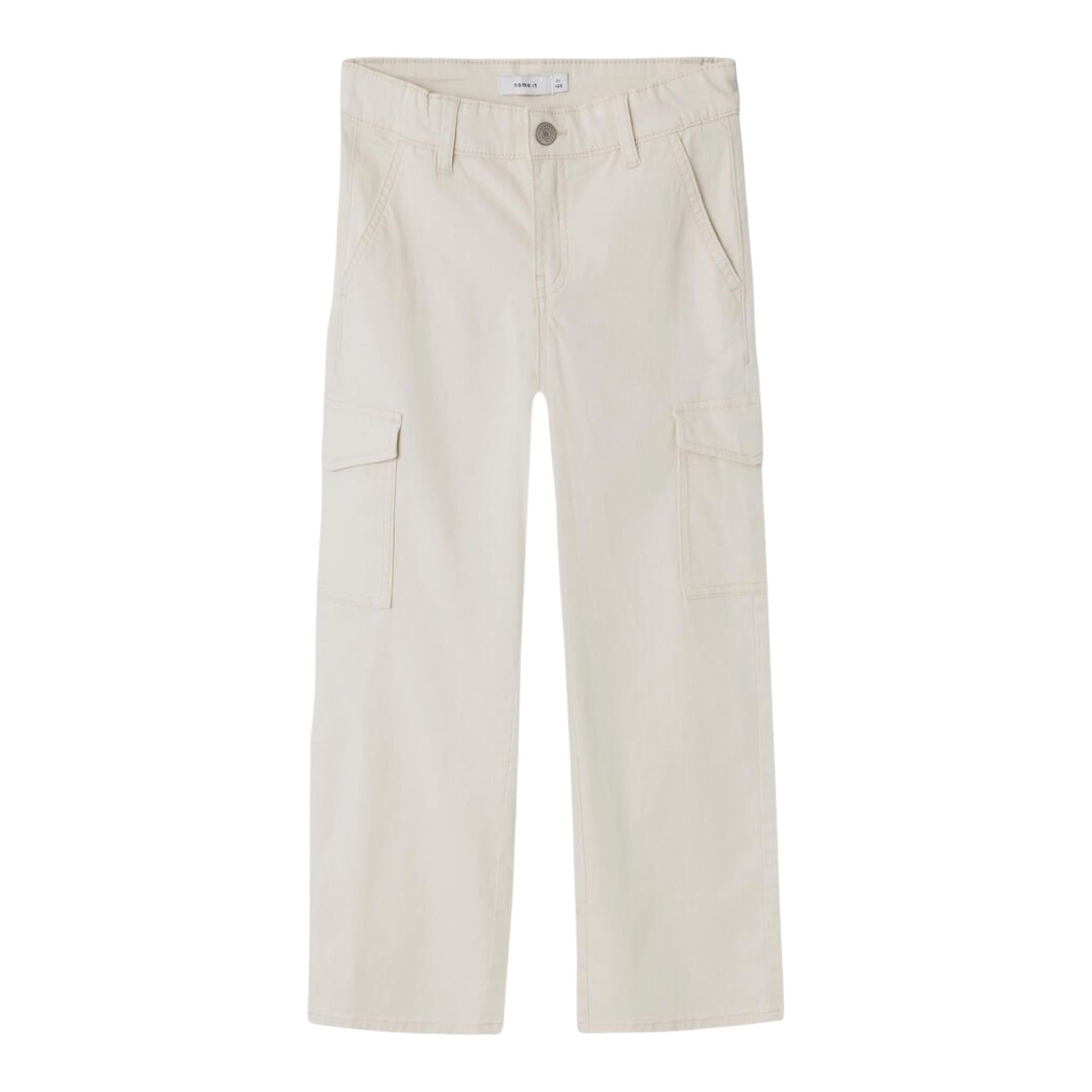 Name It Pantalone tinta unita con Girovita Regolabile Beige per Bambino 13220718 BEIGE NAME IT 