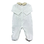 Le Bebe Tutina Manica Lunga Tinta Unita con Colletto per Neonato LBB5276 BIANCO LE BEBE 