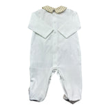 Le Bebe Tutina Manica Lunga Tinta Unita con Colletto per Neonato LBB5276 BIANCO LE BEBE 
