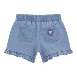 Guess Short In Denim Tinta Unita con Elastico In Vita per Bambina K5GD04D5160X AZZURRO GUESS 