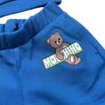 Moschino Completo 2 Pezzi Felpa-Pantalone Tinta Unita per Neonato MWF060 BLU MOSCHINO 