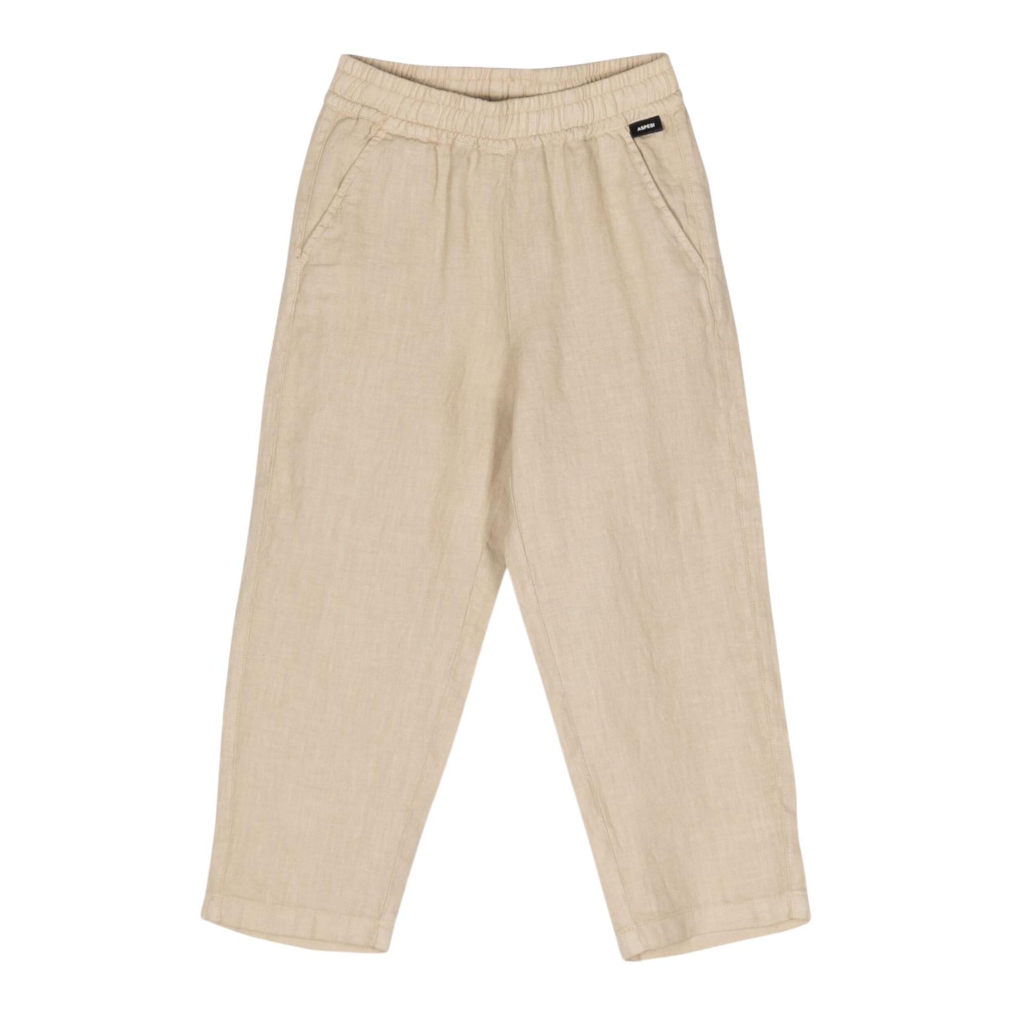 Aspesi Pantalone Tinta Unita con Elastico In Vita per Bambino S23001PLL600 BEIGE ASPESI 