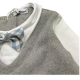 NINNAOH completo 2pz shirt-ghettina tricolore Grigio per Neonato I23220C GRIGIO NINNAOH 