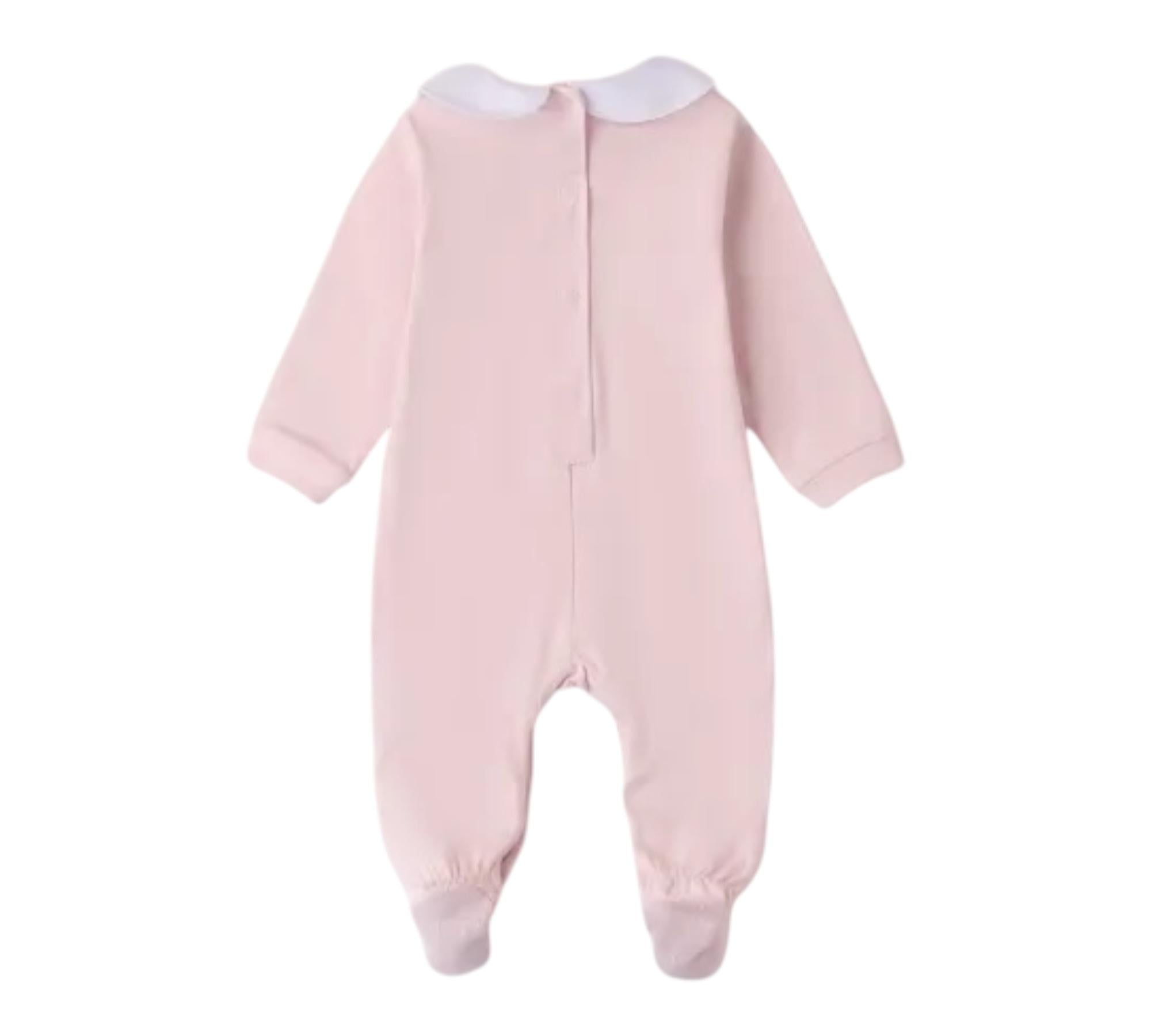 Minibanda Tutina Manca Lunga Tinta Unita con Cuore per Neonata 3B773 ROSA MINIBANDA 