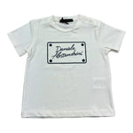 Daniele Alessandrini T-Shirt Girocollo Tinta Unita con Stampa per Neonato 1296M00179 PANNA DANIELE ALESSANDRINI 