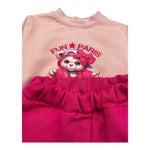 FUN PARIS completo 2 pezzi felpa-pantalone bicolore Rosa/fuxia per Neonata 0062 ROSA/FUXIA FUN PARIS 