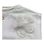 Twinset Completo Top-Short Tinta Unita Traforato per Bambina 251GJ2QR7 BIANCO TWINSET 