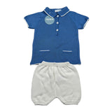 Juliana Completo 2 Pezzi Polo-Culotte per Neonato 25073 BLU JULIANA 