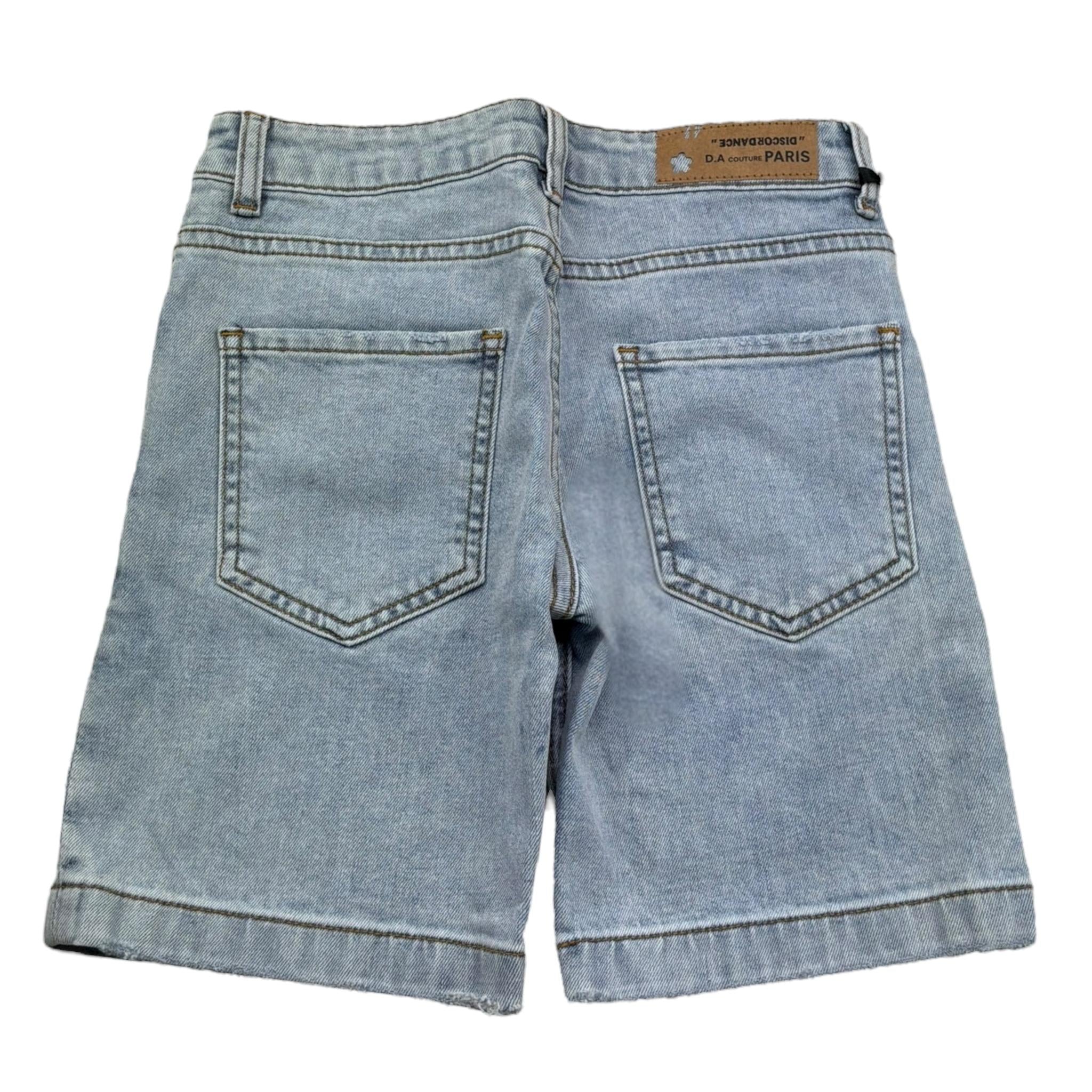 Daniele Alessandrini Bermuda In Denim Tinta Unita con Strappi per Bambino 1236SD00252 AZZURRO DANIELE ALESSANDRINI 