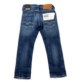 Replay Jeans Tinta Unita 5 Tasche Blu Per Bambino