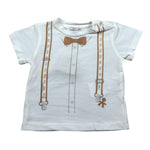 Le Bebe T-Shirt Girocollo Tinta Unita con Stampa per Neonato LBB5012 PANNA LE BEBE 