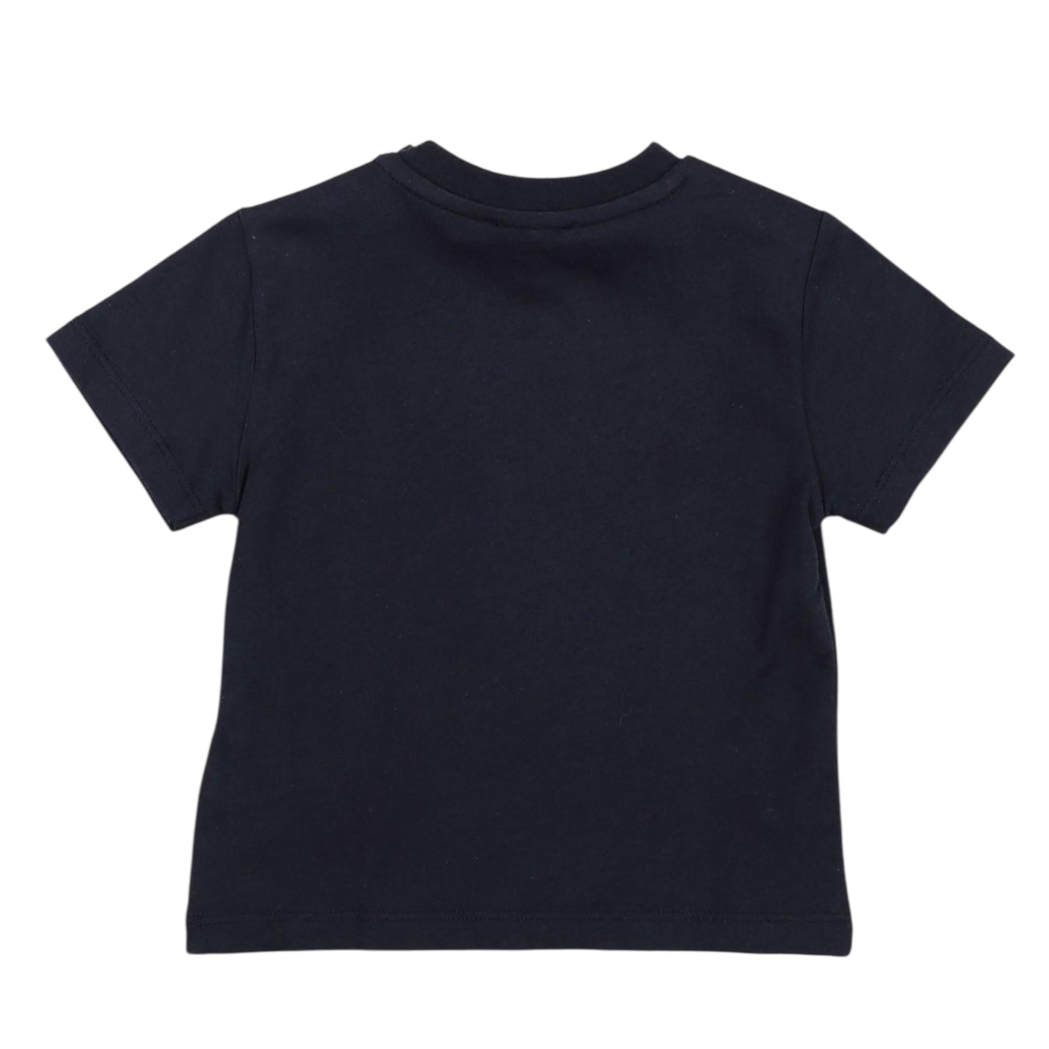 Fay T-Shirt Girocollo Tinta Unita con Loghi per Neonato 5Q8421 BLU FAY 