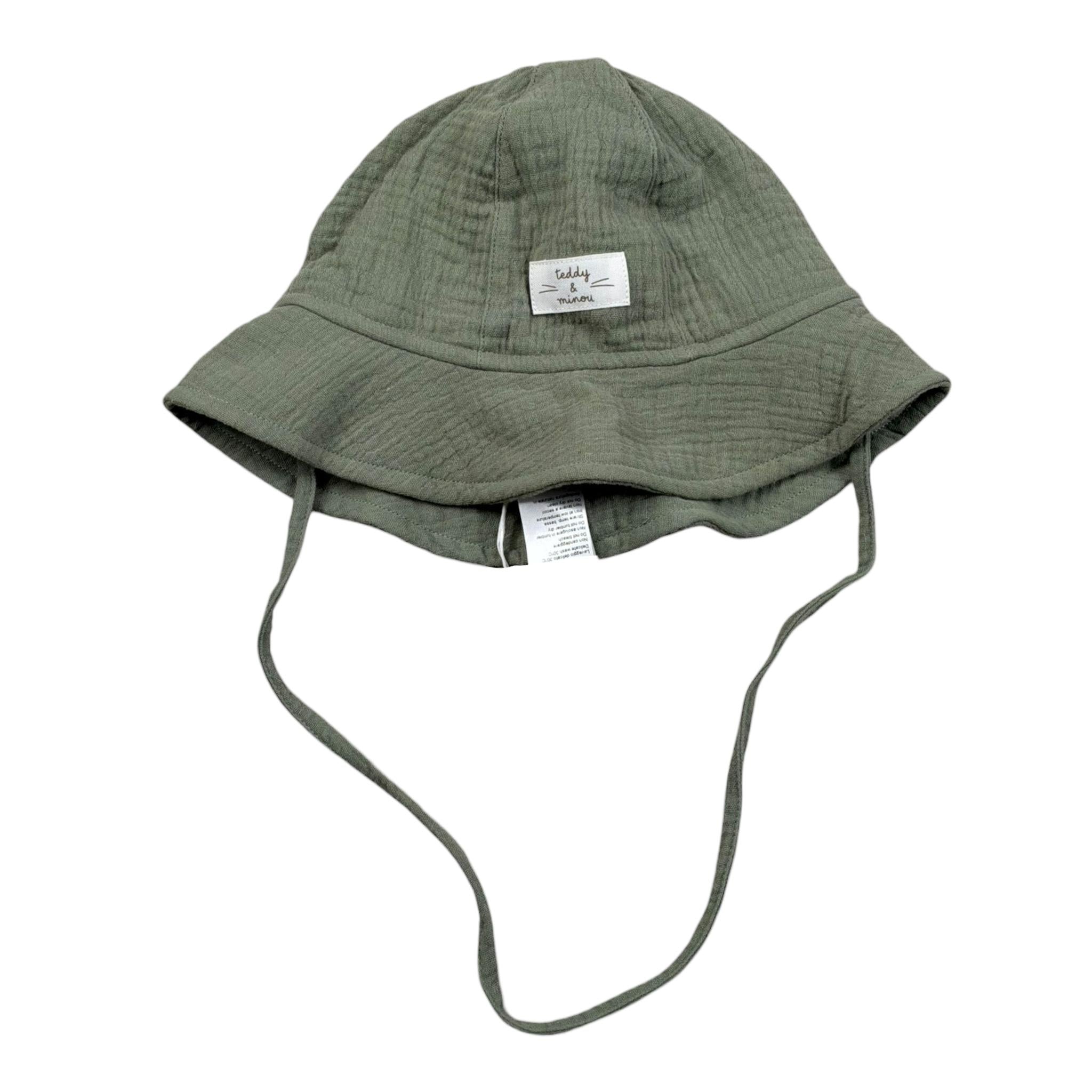 Teddy E Minou Cappello Tinta Unita Modello Pescatore per Neonato E25AC029C0070 VERDE TEDDY E MINOU 