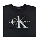 Calvin Klein T-Shirt Girocollo Tinta Unita con Logo per Bambina IG0IG02801X NERO CALVIN KLEIN 