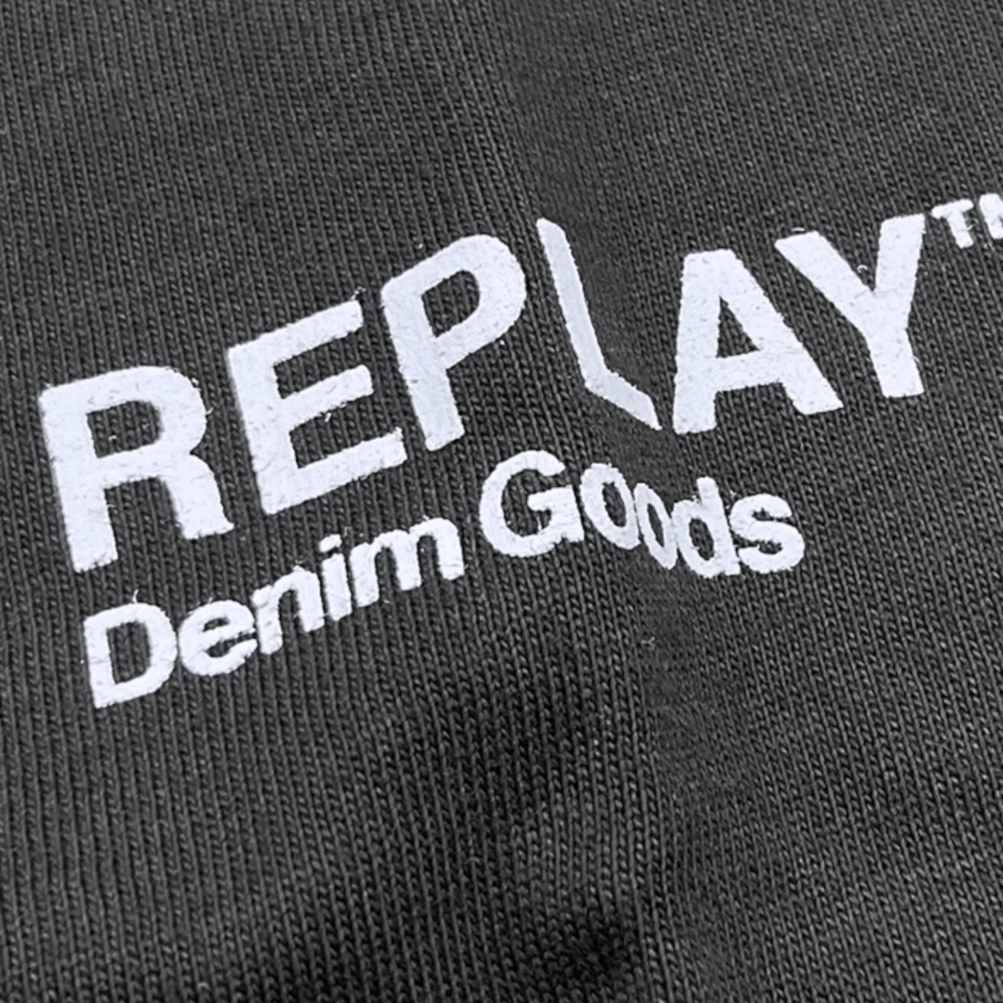 Replay T-Shirt Girocollo Tinta Unita con Stampa per Bambino SB7119 BLU REPLAY 