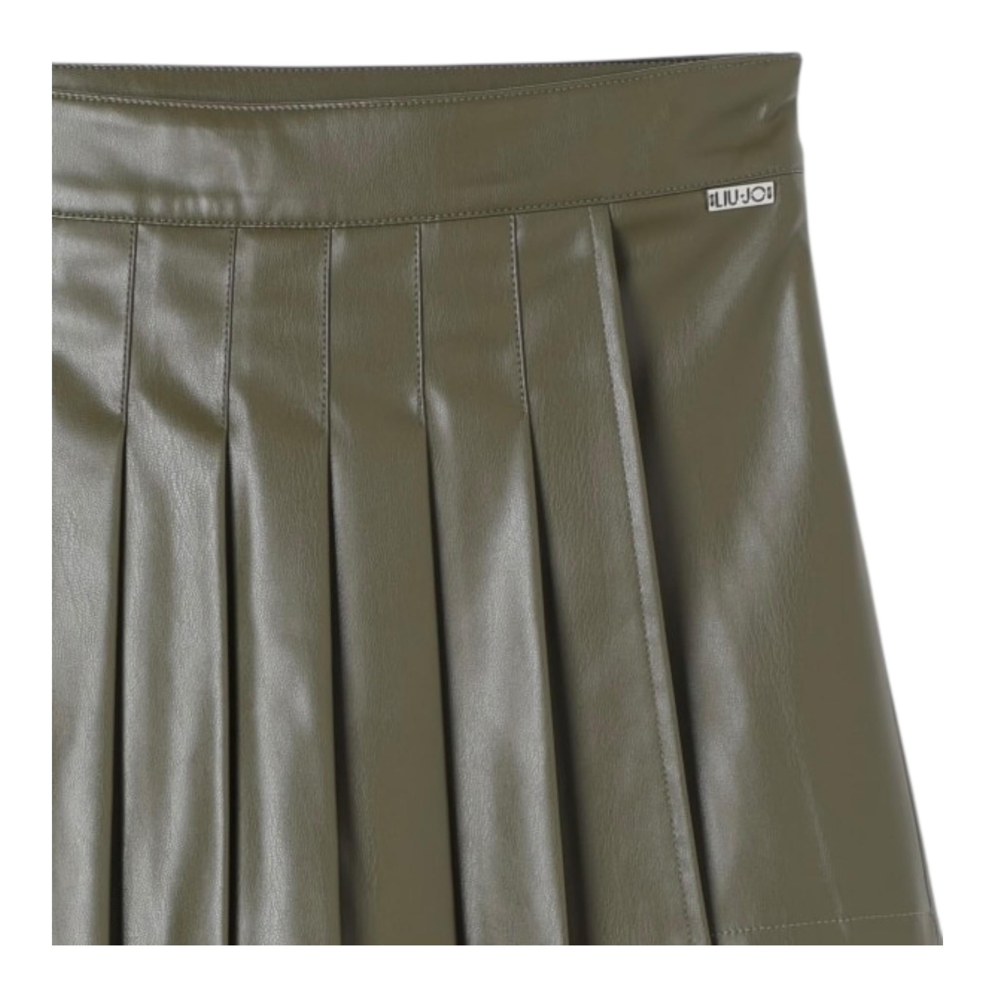 LIU JO short in ecopelle tinta unita Verde per Bambina GF4057E0392 VERDE LIU JO 