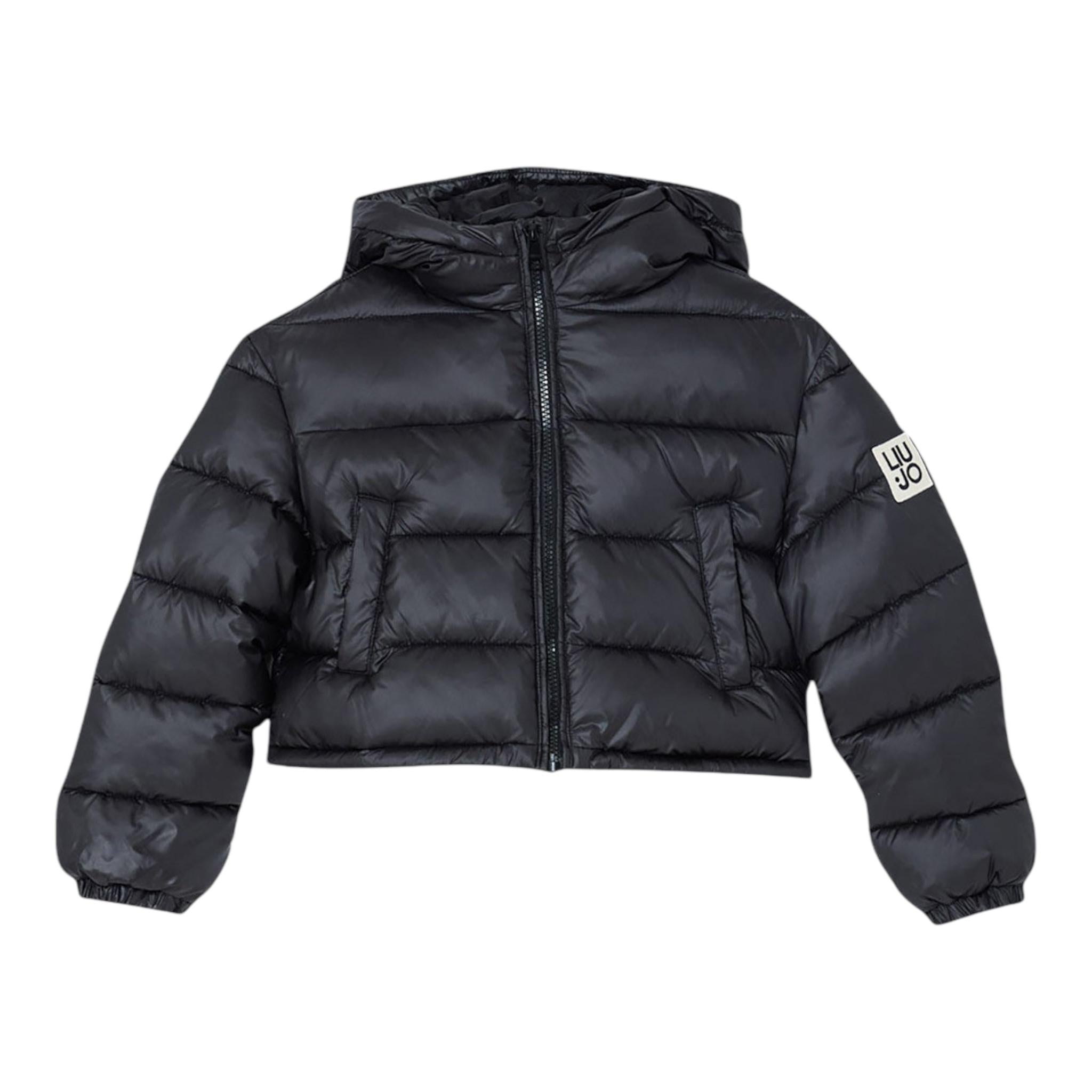 LIU JO giubbino tinta unita modello crop Nero per Bambina GF4002 NERO LIU JO 