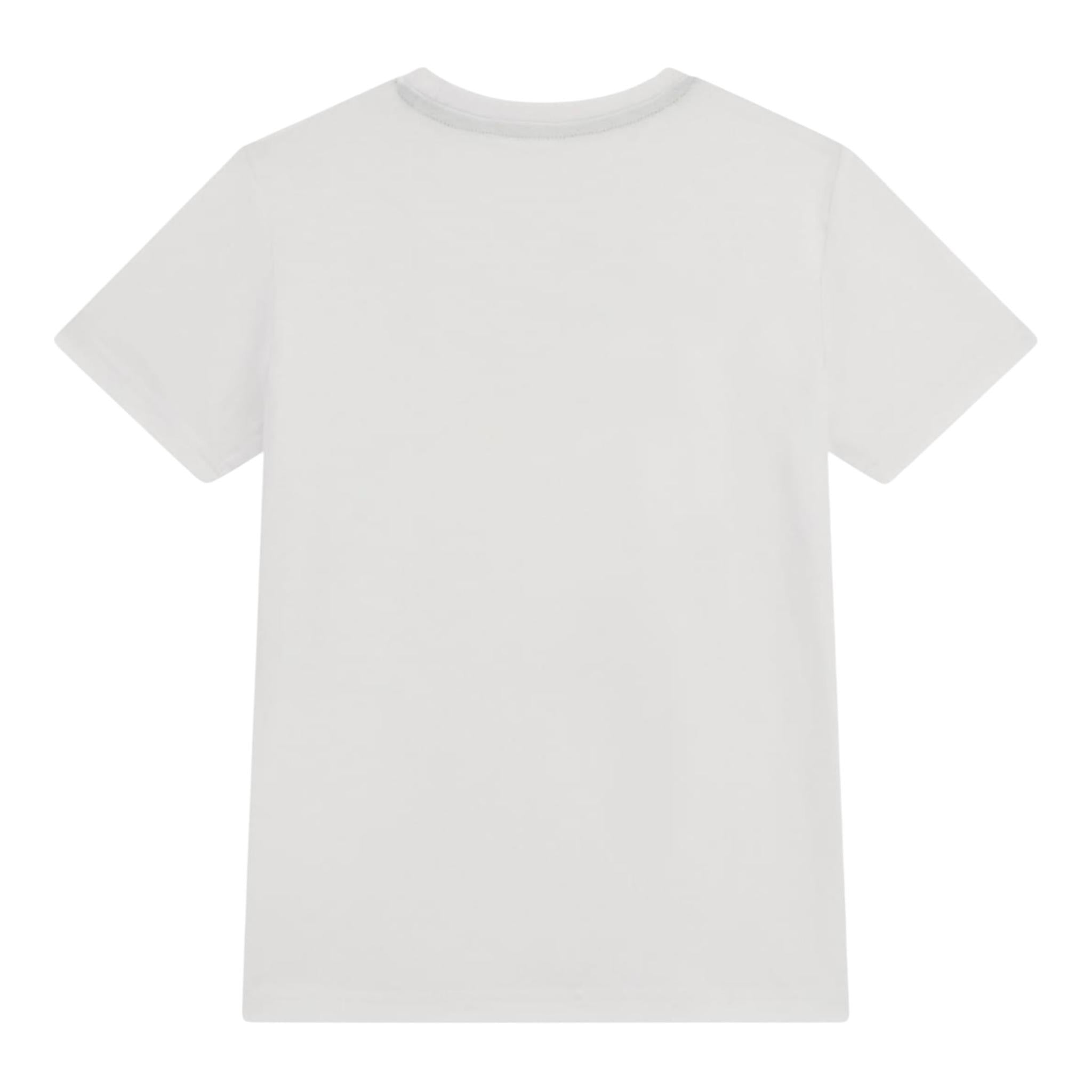 Guess T-Shirt Girocollo Tinta Unita con Stampa per Bambino L5RI12K8HM4X BIANCO GUESS 