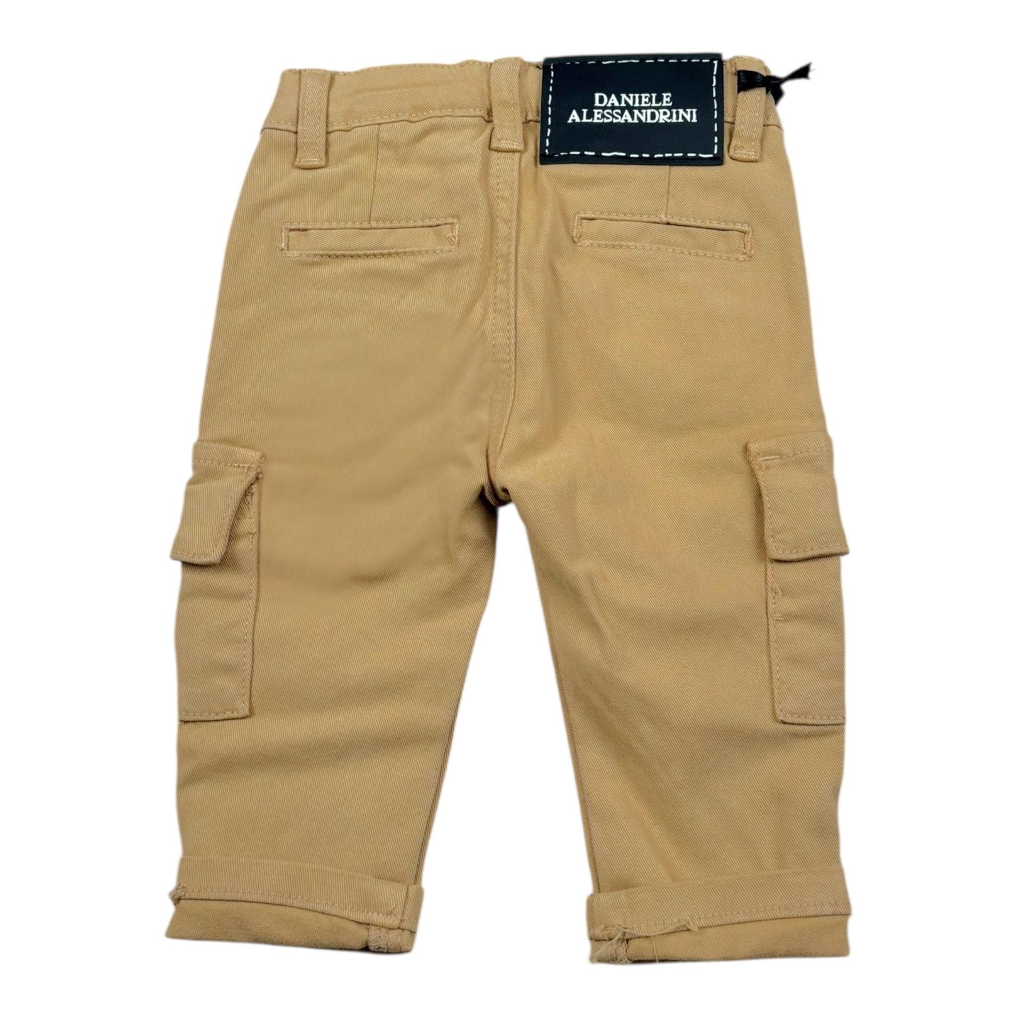 Daniele Alessandrini Pantalone Tinta Unita con Girovita Regolabile per Neonato 1291P00023 CAMMELLO DANIELE ALESSANDRINI 