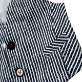 Manuel & Frank Gilet Bicolore con Fantasia A Righe per Neonato MF5119I BIANCO/BLU MANUEL & FRANK 