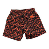 Sundek Costume Tinta Unita Con Stampe Logo Arancione Per Bambino