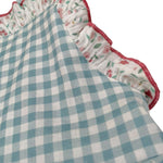 Babidu Abito Bicolore con Stampa Quadri per Bambina 91406J BIANCO/VERDE BABIDU 